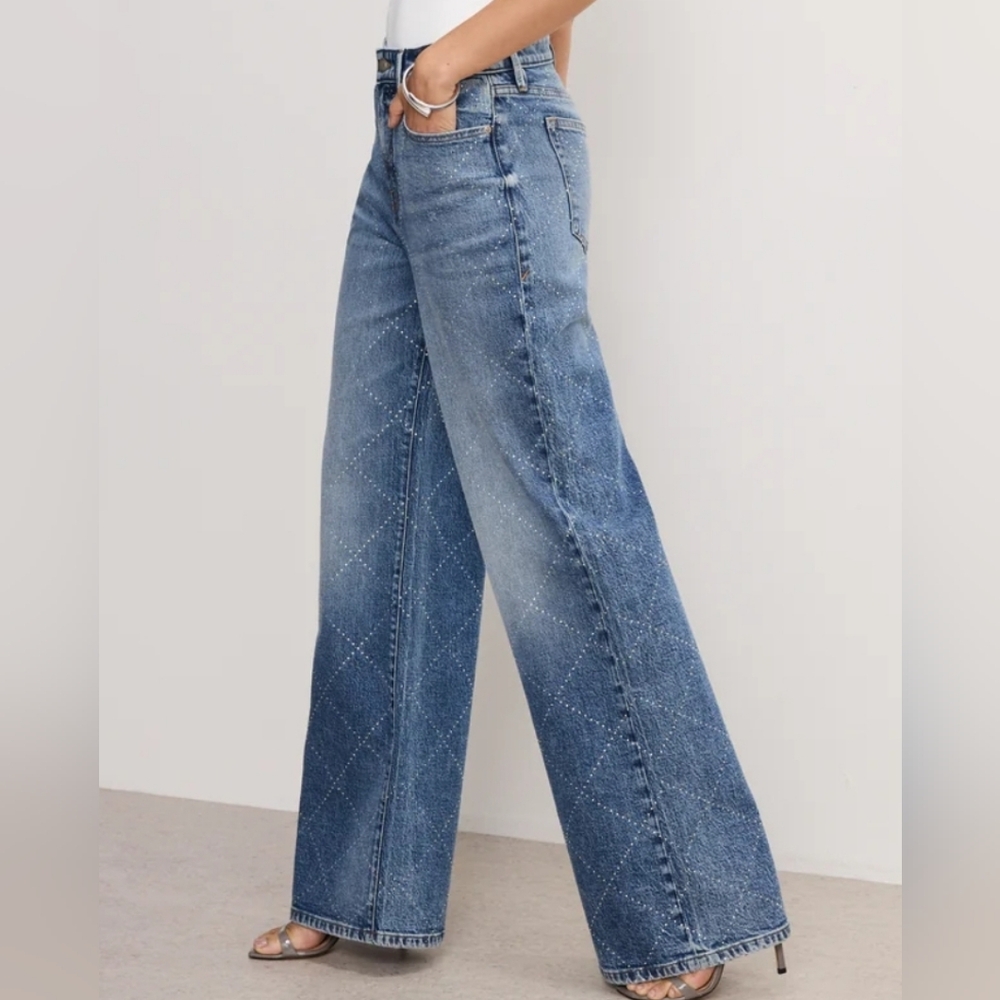 NWT Good American Good Ease Relaxed Diamond Jeans - Picture 4 of 10